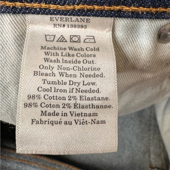 Everlane Ankle Mid Rise Skinny Jeans Dark Indigo Wash Size 26 - Picture 10 of 12